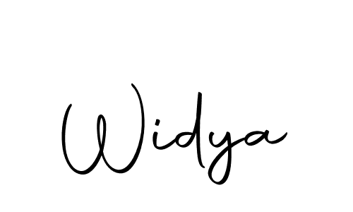 Design your own signature with our free online signature maker. With this signature software, you can create a handwritten (Autography-DOLnW) signature for name Widya. Widya signature style 10 images and pictures png