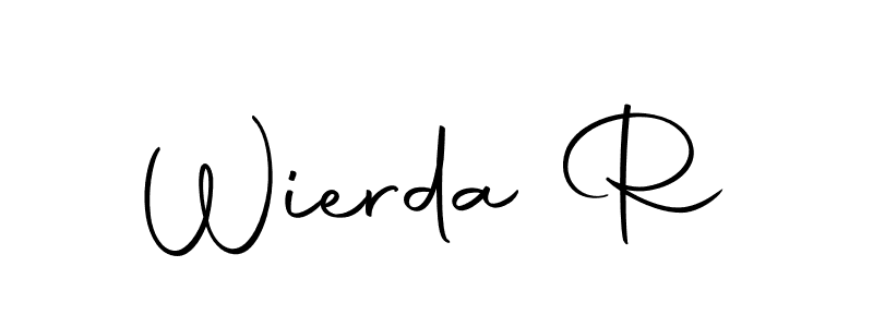 Create a beautiful signature design for name Wierda R. With this signature (Autography-DOLnW) fonts, you can make a handwritten signature for free. Wierda R signature style 10 images and pictures png