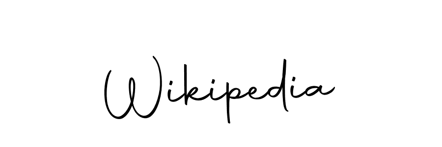 Create a beautiful signature design for name Wikipedia. With this signature (Autography-DOLnW) fonts, you can make a handwritten signature for free. Wikipedia signature style 10 images and pictures png