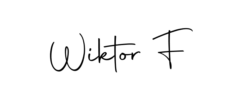 Design your own signature with our free online signature maker. With this signature software, you can create a handwritten (Autography-DOLnW) signature for name Wiktor F. Wiktor F signature style 10 images and pictures png