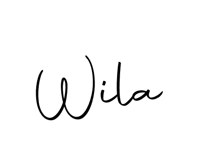 Use a signature maker to create a handwritten signature online. With this signature software, you can design (Autography-DOLnW) your own signature for name Wila. Wila signature style 10 images and pictures png