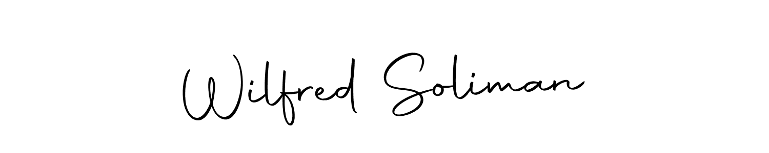 This is the best signature style for the Wilfred Soliman name. Also you like these signature font (Autography-DOLnW). Mix name signature. Wilfred Soliman signature style 10 images and pictures png