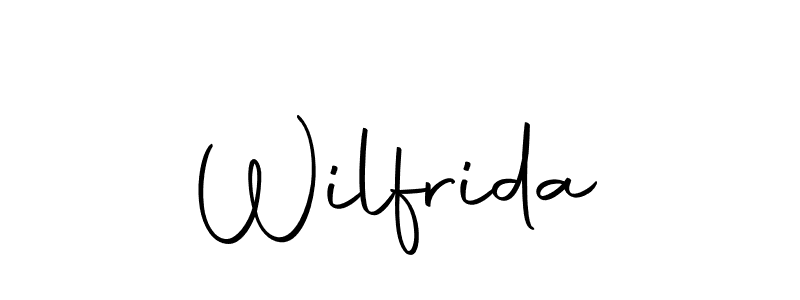 Use a signature maker to create a handwritten signature online. With this signature software, you can design (Autography-DOLnW) your own signature for name Wilfrida. Wilfrida signature style 10 images and pictures png