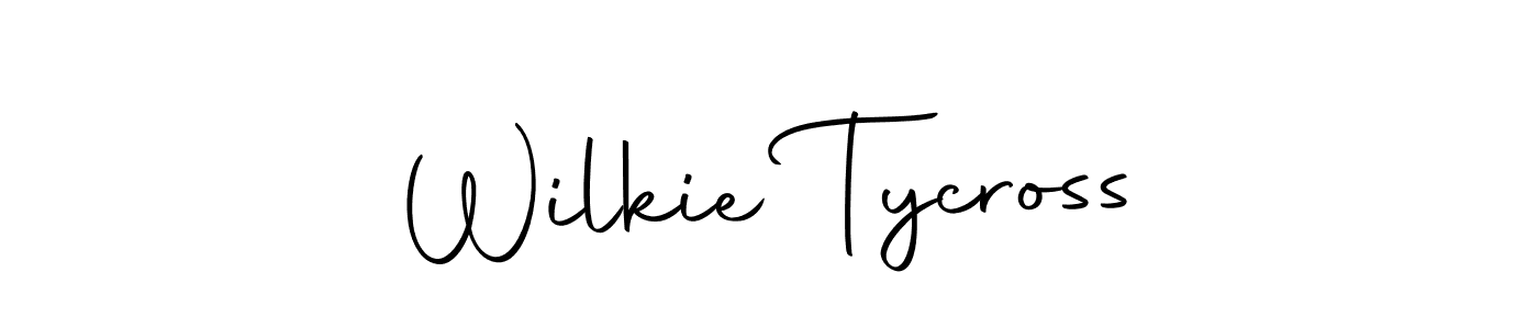 The best way (Autography-DOLnW) to make a short signature is to pick only two or three words in your name. The name Wilkie Tycross include a total of six letters. For converting this name. Wilkie Tycross signature style 10 images and pictures png
