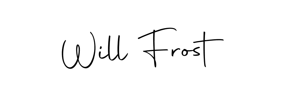 How to make Will Frost name signature. Use Autography-DOLnW style for creating short signs online. This is the latest handwritten sign. Will Frost signature style 10 images and pictures png