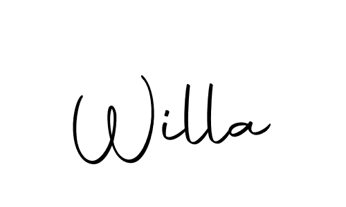 Make a beautiful signature design for name Willa. With this signature (Autography-DOLnW) style, you can create a handwritten signature for free. Willa signature style 10 images and pictures png