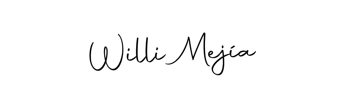 Make a beautiful signature design for name Willi Mejía. With this signature (Autography-DOLnW) style, you can create a handwritten signature for free. Willi Mejía signature style 10 images and pictures png