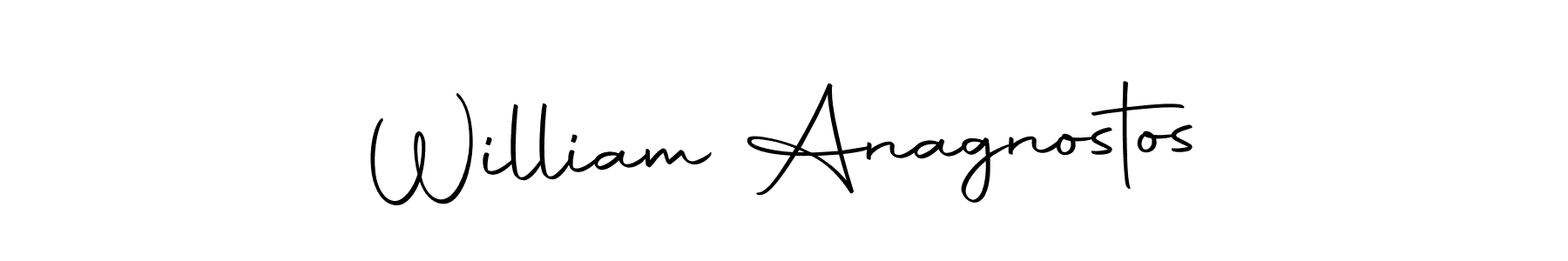 Use a signature maker to create a handwritten signature online. With this signature software, you can design (Autography-DOLnW) your own signature for name William Anagnostos. William Anagnostos signature style 10 images and pictures png