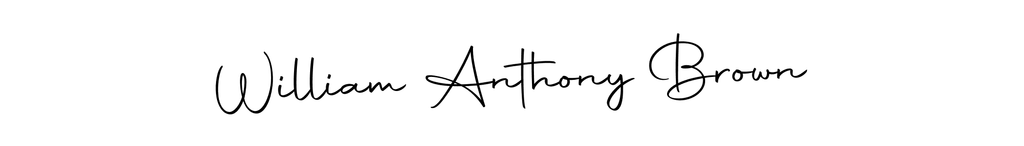 Create a beautiful signature design for name William Anthony Brown. With this signature (Autography-DOLnW) fonts, you can make a handwritten signature for free. William Anthony Brown signature style 10 images and pictures png