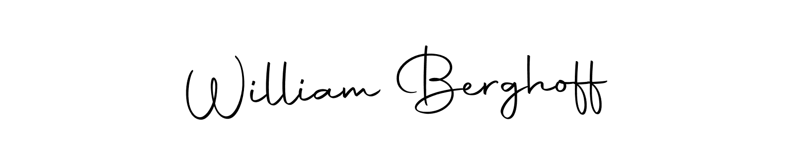 You should practise on your own different ways (Autography-DOLnW) to write your name (William Berghoff) in signature. don't let someone else do it for you. William Berghoff signature style 10 images and pictures png