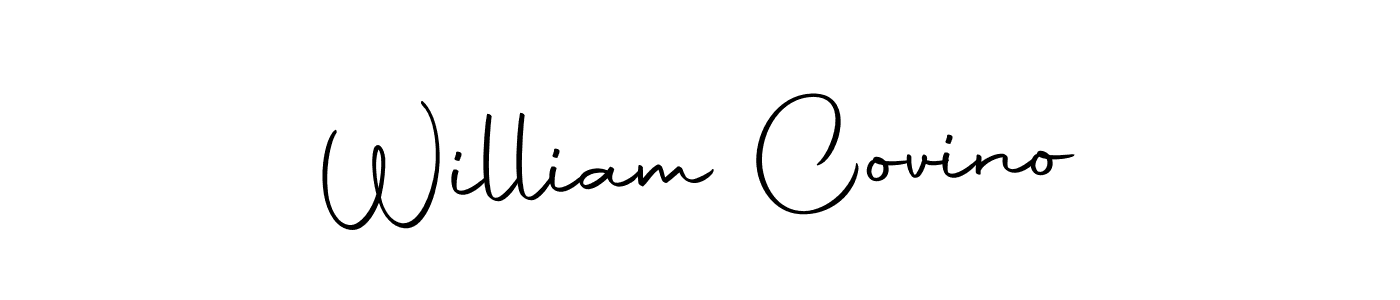 Create a beautiful signature design for name William Covino. With this signature (Autography-DOLnW) fonts, you can make a handwritten signature for free. William Covino signature style 10 images and pictures png