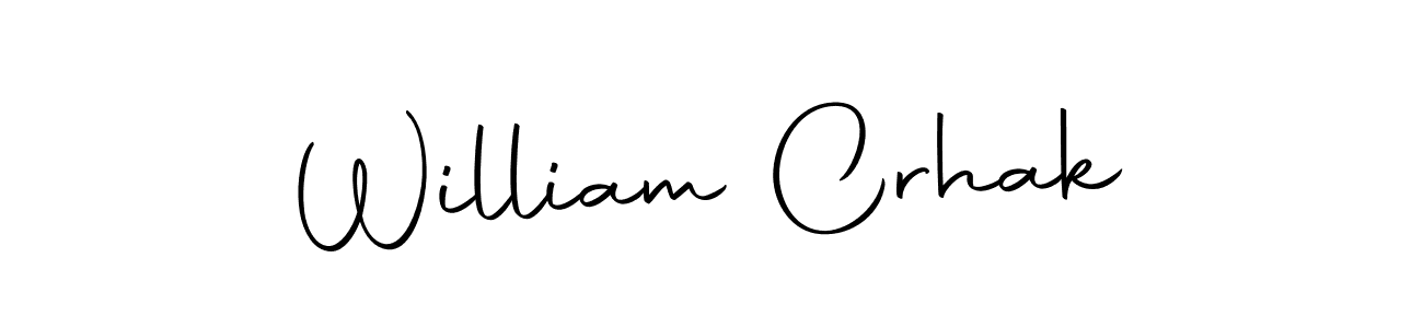 How to make William Crhak name signature. Use Autography-DOLnW style for creating short signs online. This is the latest handwritten sign. William Crhak signature style 10 images and pictures png