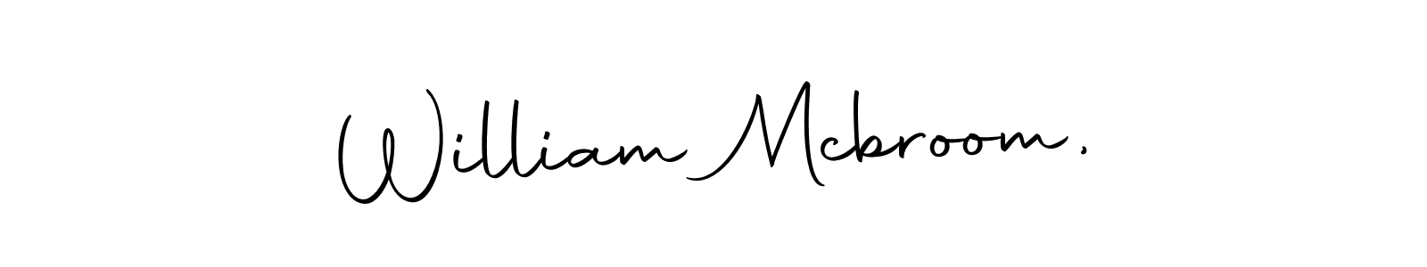 The best way (Autography-DOLnW) to make a short signature is to pick only two or three words in your name. The name William Mcbroom, include a total of six letters. For converting this name. William Mcbroom, signature style 10 images and pictures png