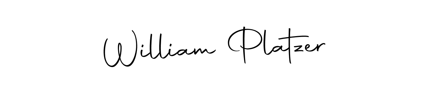 How to make William Platzer name signature. Use Autography-DOLnW style for creating short signs online. This is the latest handwritten sign. William Platzer signature style 10 images and pictures png