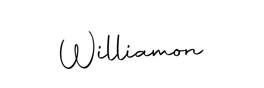 Use a signature maker to create a handwritten signature online. With this signature software, you can design (Autography-DOLnW) your own signature for name Williamon. Williamon signature style 10 images and pictures png