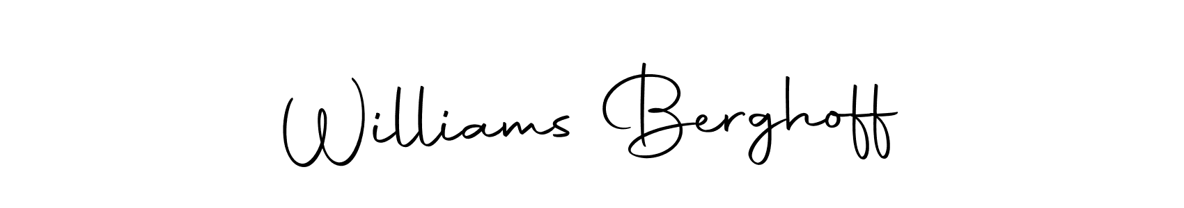 Also we have Williams Berghoff name is the best signature style. Create professional handwritten signature collection using Autography-DOLnW autograph style. Williams Berghoff signature style 10 images and pictures png