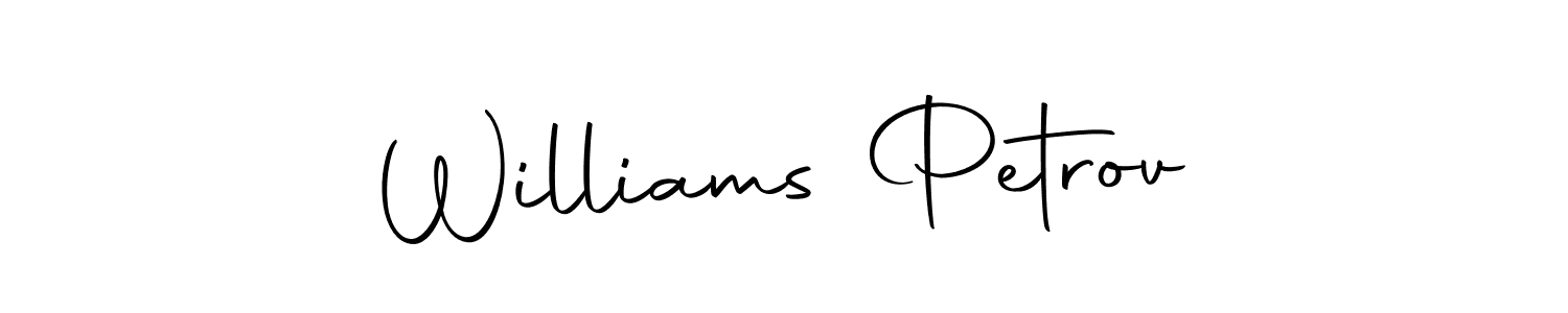 Design your own signature with our free online signature maker. With this signature software, you can create a handwritten (Autography-DOLnW) signature for name Williams Petrov. Williams Petrov signature style 10 images and pictures png