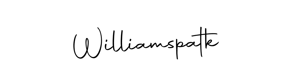 Design your own signature with our free online signature maker. With this signature software, you can create a handwritten (Autography-DOLnW) signature for name Williamspatk. Williamspatk signature style 10 images and pictures png