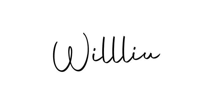 Make a beautiful signature design for name Willliu. With this signature (Autography-DOLnW) style, you can create a handwritten signature for free. Willliu signature style 10 images and pictures png