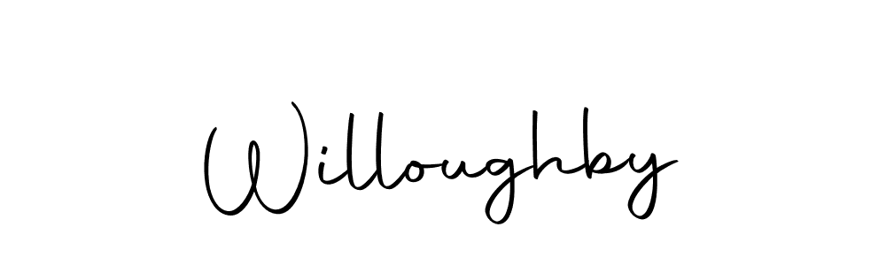 Willoughby stylish signature style. Best Handwritten Sign (Autography-DOLnW) for my name. Handwritten Signature Collection Ideas for my name Willoughby. Willoughby signature style 10 images and pictures png