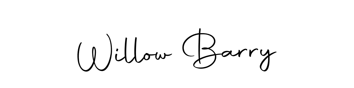 How to make Willow Barry name signature. Use Autography-DOLnW style for creating short signs online. This is the latest handwritten sign. Willow Barry signature style 10 images and pictures png