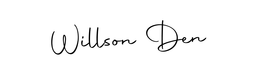 Similarly Autography-DOLnW is the best handwritten signature design. Signature creator online .You can use it as an online autograph creator for name Willson Den. Willson Den signature style 10 images and pictures png