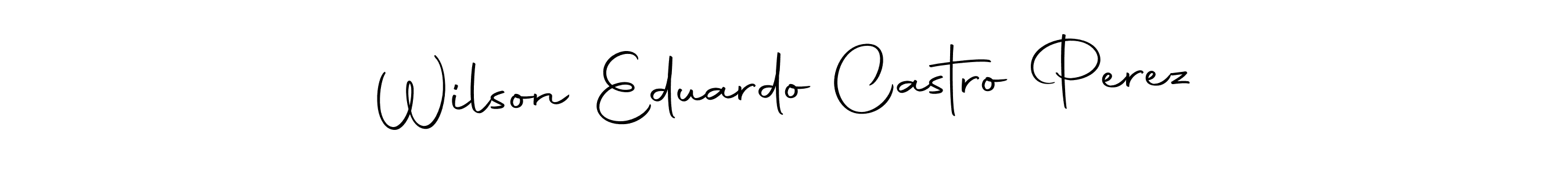 Create a beautiful signature design for name Wilson Eduardo Castro Perez. With this signature (Autography-DOLnW) fonts, you can make a handwritten signature for free. Wilson Eduardo Castro Perez signature style 10 images and pictures png