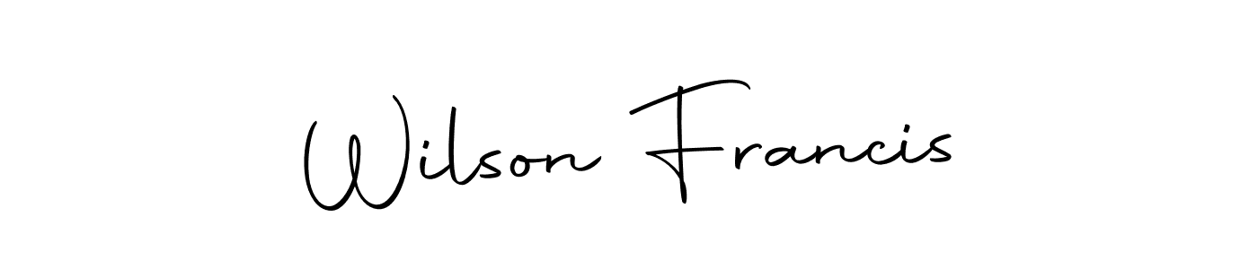 Create a beautiful signature design for name Wilson Francis. With this signature (Autography-DOLnW) fonts, you can make a handwritten signature for free. Wilson Francis signature style 10 images and pictures png