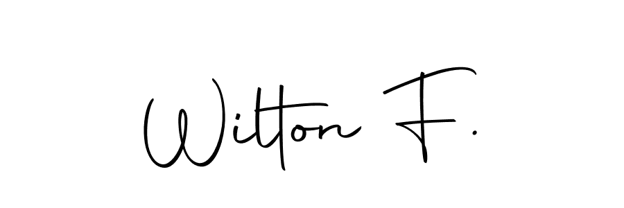 Make a beautiful signature design for name Wilton F.. Use this online signature maker to create a handwritten signature for free. Wilton F. signature style 10 images and pictures png