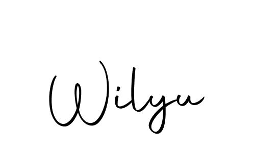 Make a beautiful signature design for name Wilyu. With this signature (Autography-DOLnW) style, you can create a handwritten signature for free. Wilyu signature style 10 images and pictures png