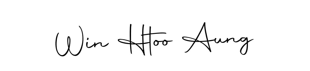 How to make Win Htoo Aung name signature. Use Autography-DOLnW style for creating short signs online. This is the latest handwritten sign. Win Htoo Aung signature style 10 images and pictures png