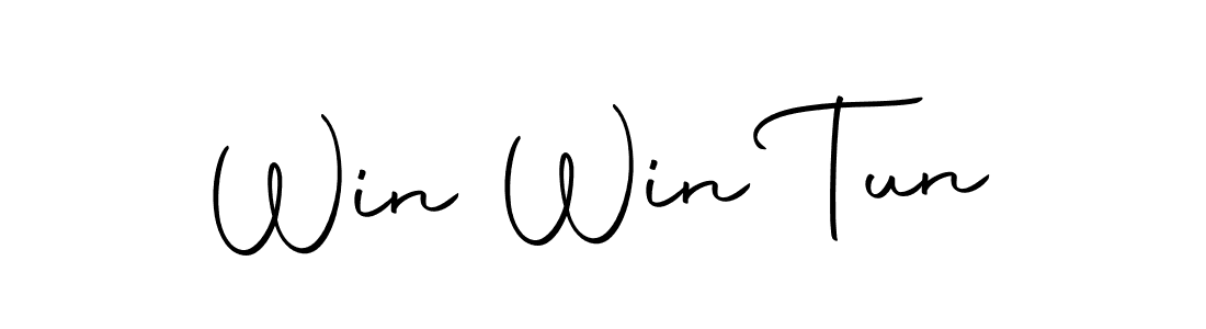 Design your own signature with our free online signature maker. With this signature software, you can create a handwritten (Autography-DOLnW) signature for name Win Win Tun. Win Win Tun signature style 10 images and pictures png