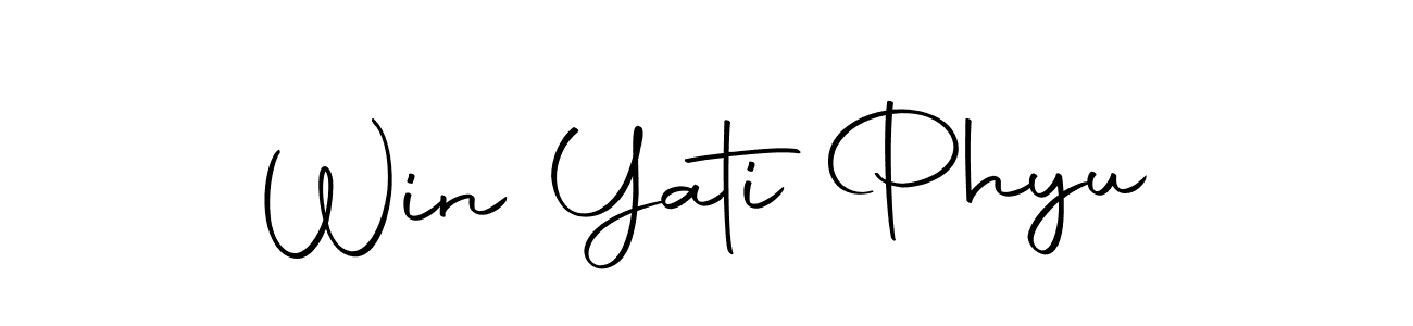 Make a beautiful signature design for name Win Yati Phyu. With this signature (Autography-DOLnW) style, you can create a handwritten signature for free. Win Yati Phyu signature style 10 images and pictures png