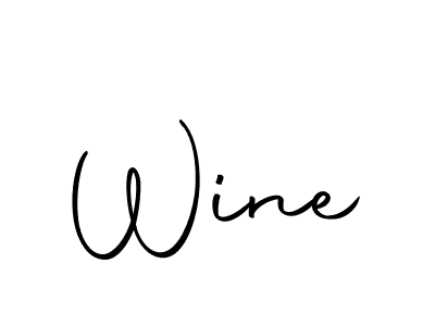 Make a beautiful signature design for name Wine. With this signature (Autography-DOLnW) style, you can create a handwritten signature for free. Wine signature style 10 images and pictures png