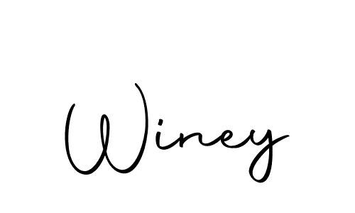 Use a signature maker to create a handwritten signature online. With this signature software, you can design (Autography-DOLnW) your own signature for name Winey. Winey signature style 10 images and pictures png