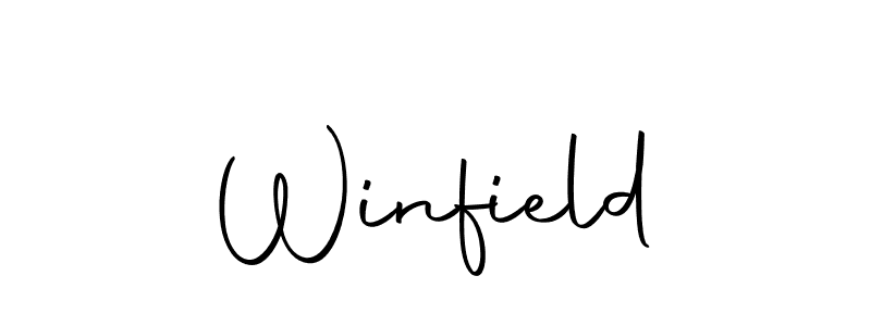 Design your own signature with our free online signature maker. With this signature software, you can create a handwritten (Autography-DOLnW) signature for name Winfield. Winfield signature style 10 images and pictures png