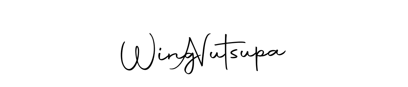 The best way (Autography-DOLnW) to make a short signature is to pick only two or three words in your name. The name Wing   Nutsupa include a total of six letters. For converting this name. Wing   Nutsupa signature style 10 images and pictures png