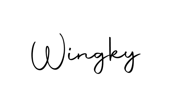 Make a beautiful signature design for name Wingky. With this signature (Autography-DOLnW) style, you can create a handwritten signature for free. Wingky signature style 10 images and pictures png