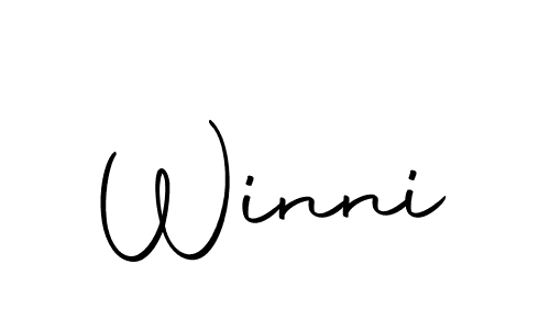 Create a beautiful signature design for name Winni. With this signature (Autography-DOLnW) fonts, you can make a handwritten signature for free. Winni signature style 10 images and pictures png