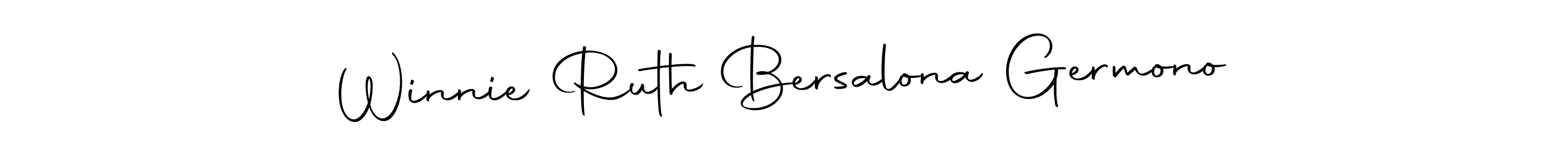 Also we have Winnie Ruth Bersalona Germono name is the best signature style. Create professional handwritten signature collection using Autography-DOLnW autograph style. Winnie Ruth Bersalona Germono signature style 10 images and pictures png