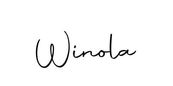 Design your own signature with our free online signature maker. With this signature software, you can create a handwritten (Autography-DOLnW) signature for name Winola. Winola signature style 10 images and pictures png