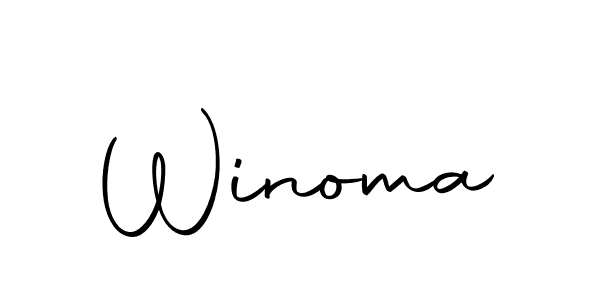 Design your own signature with our free online signature maker. With this signature software, you can create a handwritten (Autography-DOLnW) signature for name Winoma. Winoma signature style 10 images and pictures png