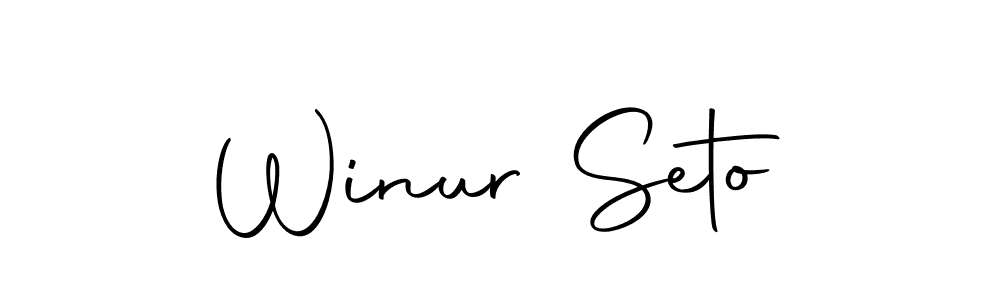 Create a beautiful signature design for name Winur Seto. With this signature (Autography-DOLnW) fonts, you can make a handwritten signature for free. Winur Seto signature style 10 images and pictures png