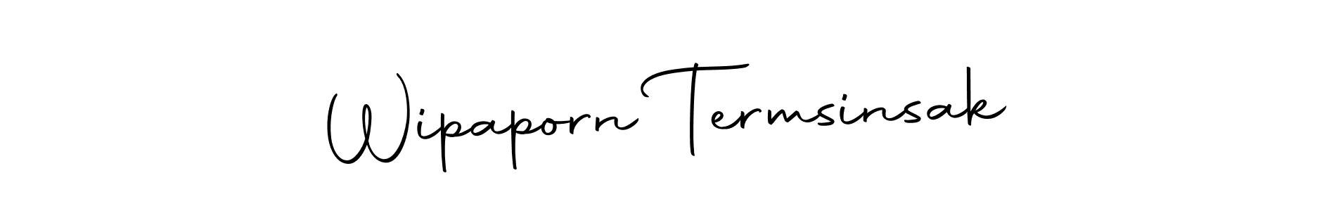 How to make Wipaporn Termsinsak name signature. Use Autography-DOLnW style for creating short signs online. This is the latest handwritten sign. Wipaporn Termsinsak signature style 10 images and pictures png
