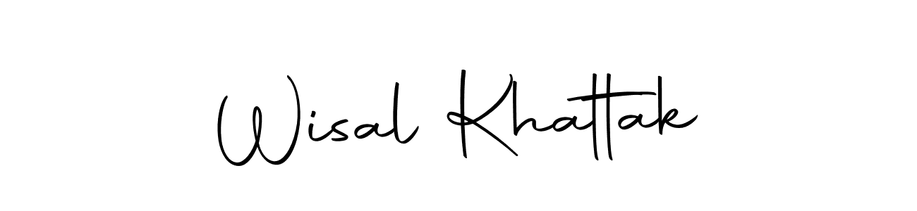 How to make Wisal Khattak name signature. Use Autography-DOLnW style for creating short signs online. This is the latest handwritten sign. Wisal Khattak signature style 10 images and pictures png