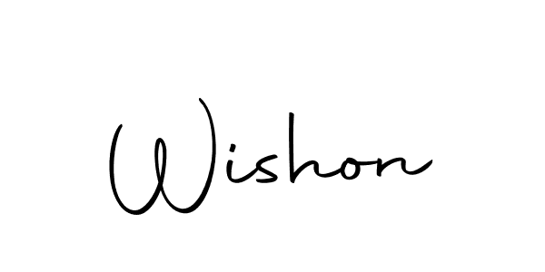 Create a beautiful signature design for name Wishon. With this signature (Autography-DOLnW) fonts, you can make a handwritten signature for free. Wishon signature style 10 images and pictures png