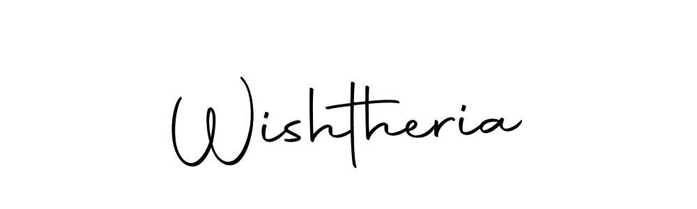 Use a signature maker to create a handwritten signature online. With this signature software, you can design (Autography-DOLnW) your own signature for name Wishtheria. Wishtheria signature style 10 images and pictures png