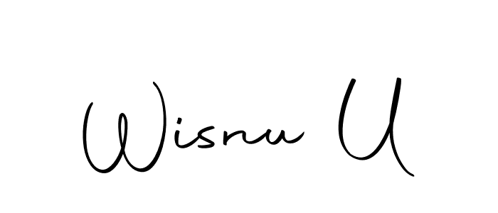 Wisnu U stylish signature style. Best Handwritten Sign (Autography-DOLnW) for my name. Handwritten Signature Collection Ideas for my name Wisnu U. Wisnu U signature style 10 images and pictures png