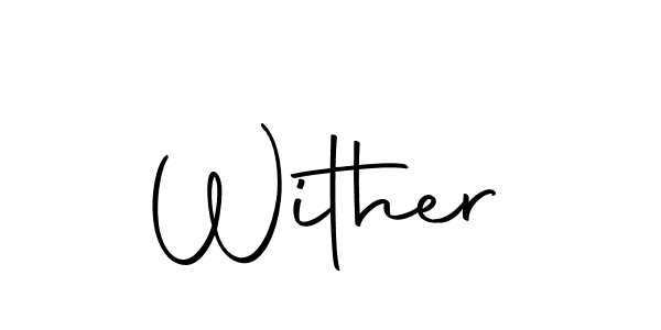 Use a signature maker to create a handwritten signature online. With this signature software, you can design (Autography-DOLnW) your own signature for name Wither. Wither signature style 10 images and pictures png