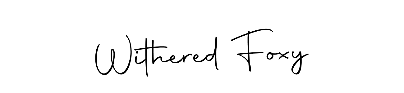 Also we have Withered Foxy name is the best signature style. Create professional handwritten signature collection using Autography-DOLnW autograph style. Withered Foxy signature style 10 images and pictures png